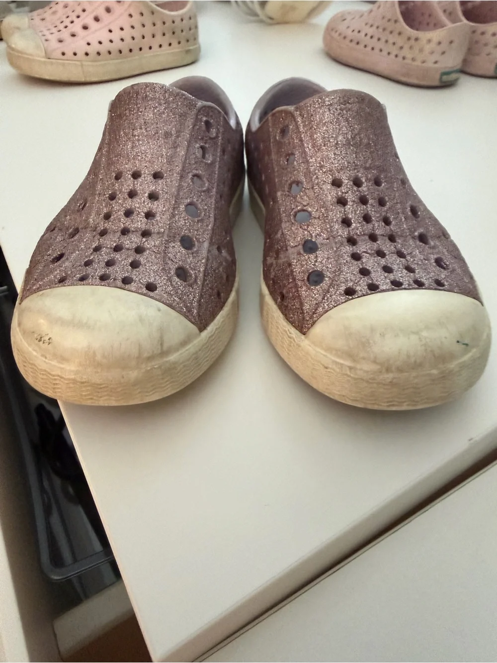 Natives - Glitter Slip-On Water-Friendly Shoes - Lavender